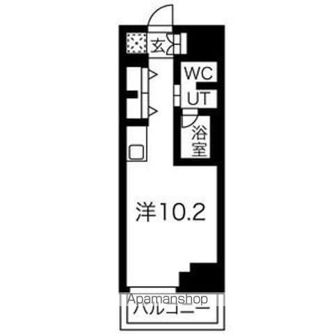 スパシエグランス荻窪(ワンルーム/6階)の間取り写真