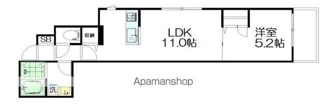 阿佐谷北5丁目A棟(1LDK/1階)の間取り写真