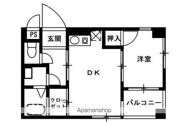 グランディⅠ(1LDK/1階)の間取り写真