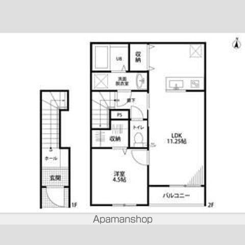 リーブルファイン那加南栄町(1LDK/2階)の間取り写真