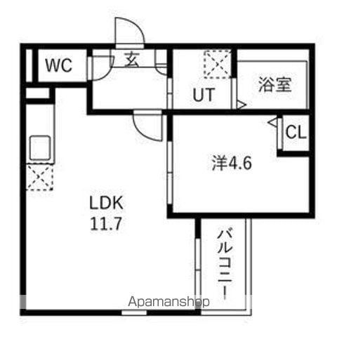 JACK SUMIYOSHI(1LDK/2階)の間取り写真