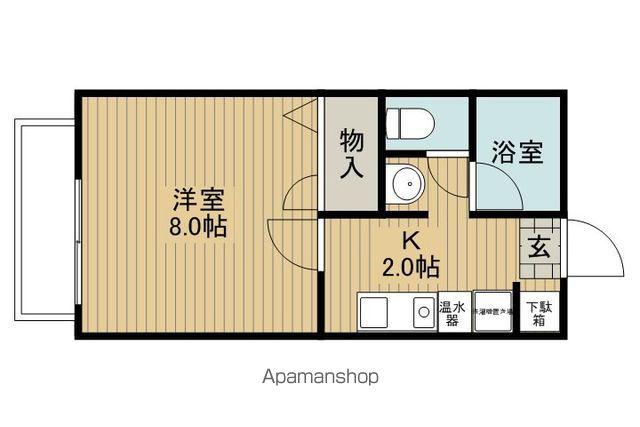 メゾンエクリエⅡ(1K/1階)の間取り写真