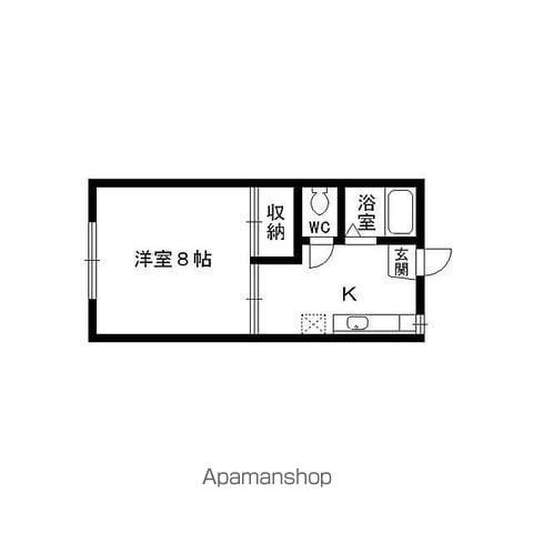コートハウス山の寺(1K/1階)の間取り写真