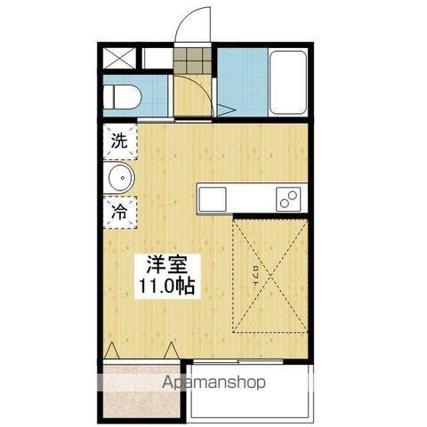 ネスト山越(ワンルーム/4階)の間取り写真