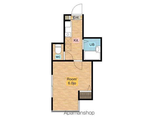 アイコート中野(1K/1階)の間取り写真