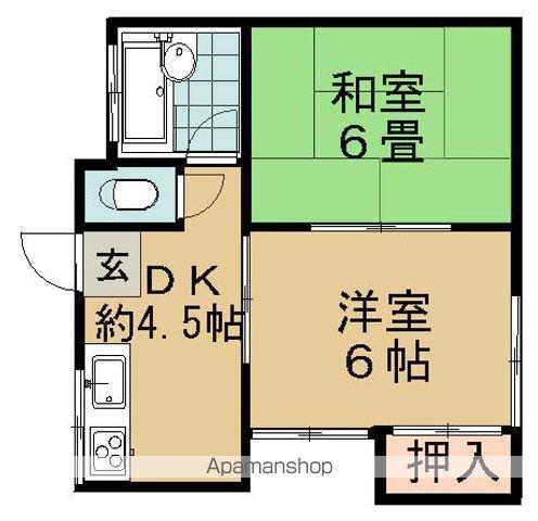 第2松田ビル(2DK/2階)の間取り写真