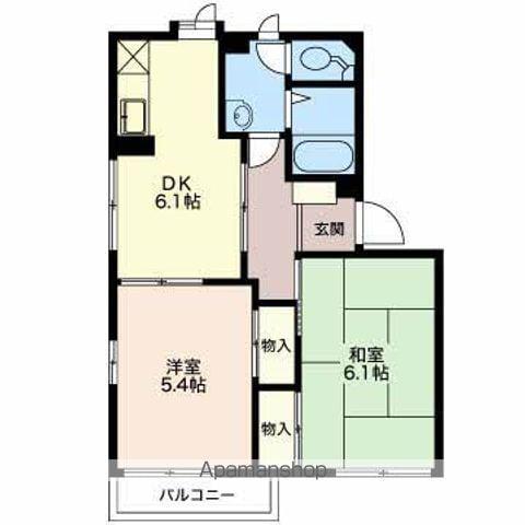 フレッシュタウンNG(2DK/2階)の間取り写真