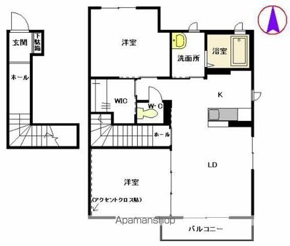 クレセオブレスⅡ(2LDK/2階)の間取り写真