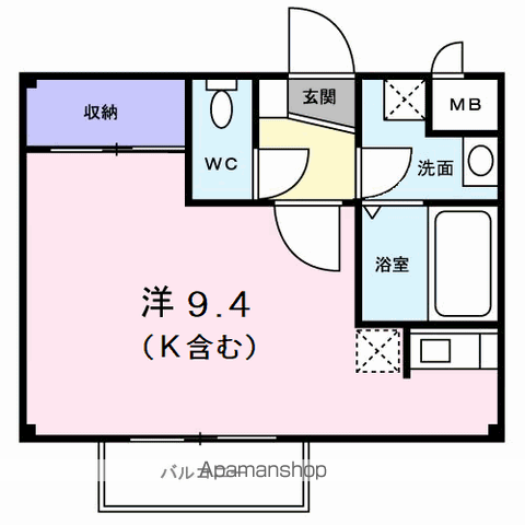 シンシア21NM(ワンルーム/2階)の間取り写真