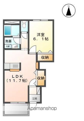プルミエ(1LDK/1階)の間取り写真