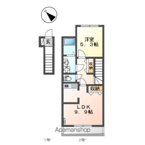 ア・グランシャリオ(1LDK/2階)の間取り写真