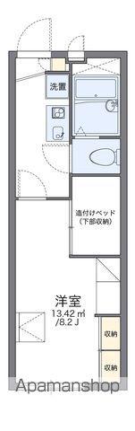 レオパレス御笠川ノース(1K/1階)の間取り写真