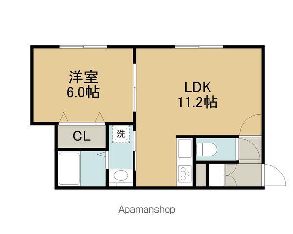 CLAN MOANA (1LDK/1階)の間取り写真