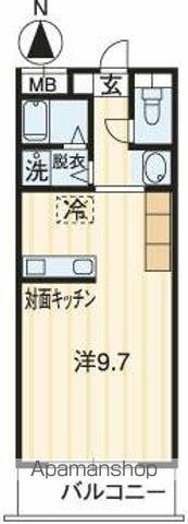 ホープTOMOⅡ(1K/2階)の間取り写真