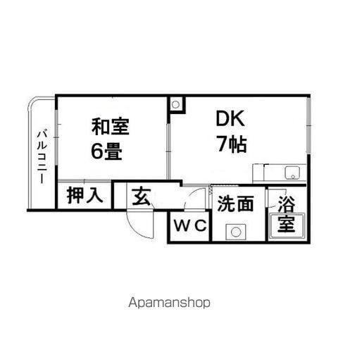 コーポミツエ(1DK/3階)の間取り写真