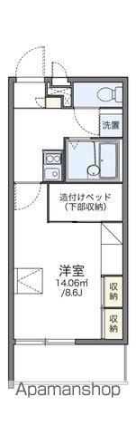 レオパレスアルモニ2番館(1K/1階)の間取り写真