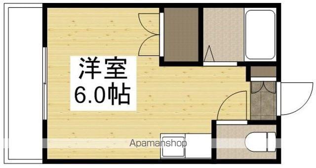 レインボーズB(ワンルーム/2階)の間取り写真