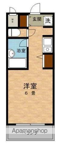 岸辺豊商ハイツⅡ(1K/3階)の間取り写真