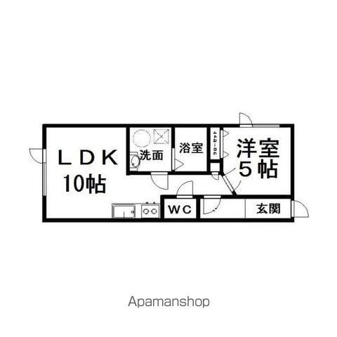 レジデンスベルビュー(1LDK/2階)の間取り写真