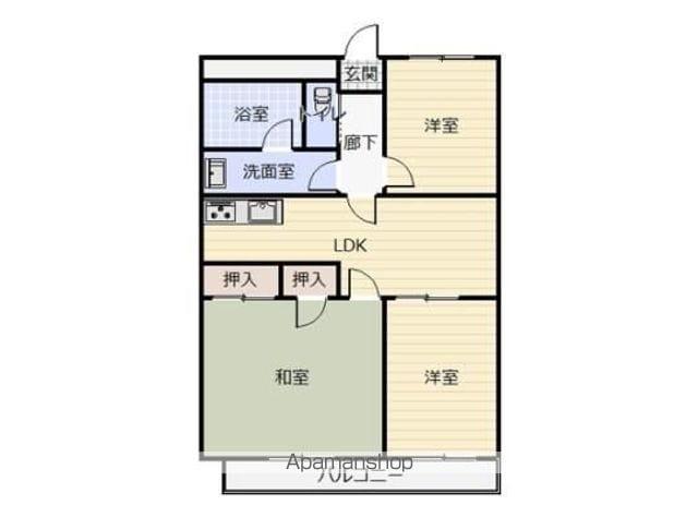 アルファコートⅠ(3LDK/3階)の間取り写真