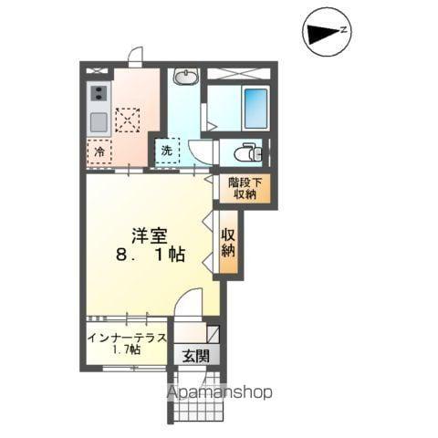 アラ・ミゾン(1K/1階)の間取り写真