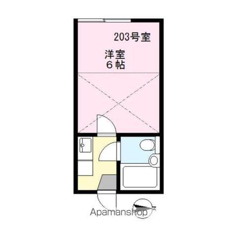 城山ハウス(1K/2階)の間取り写真