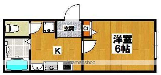 FOR REALIZE寺地町(1K/1階)の間取り写真