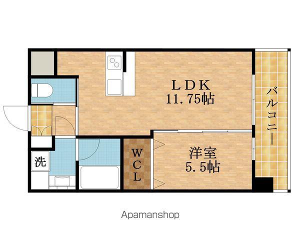 プレジオ三国EURO(1LDK/12階)の間取り写真