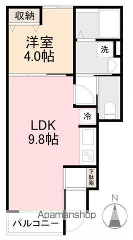 ルミエール高松町(1LDK/1階)の間取り写真