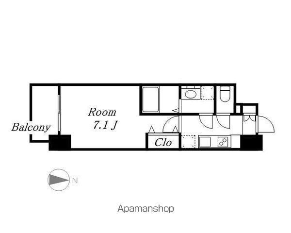 S-RESIDENCE浄心(1K/4階)の間取り写真