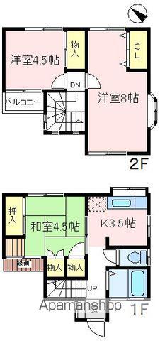 西武鉄道新宿線 狭山市駅 バス乗車時間：17分 日生団地バス停で下車 徒歩5分 2階建 築31年(3K)の間取り写真
