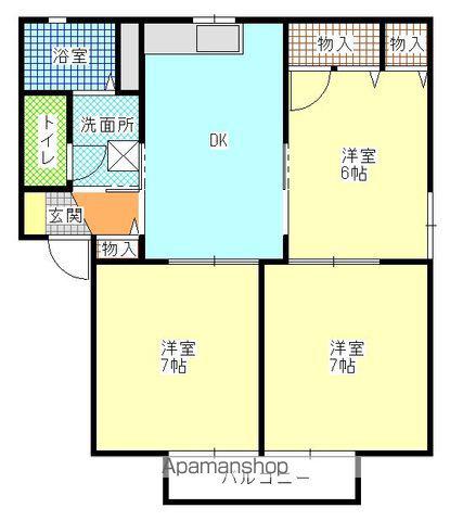 ラークA(3DK/1階)の間取り写真