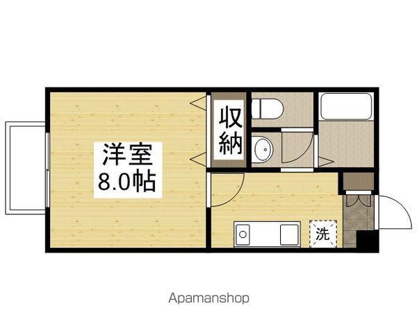 セジュール酒津(1K/2階)の間取り写真