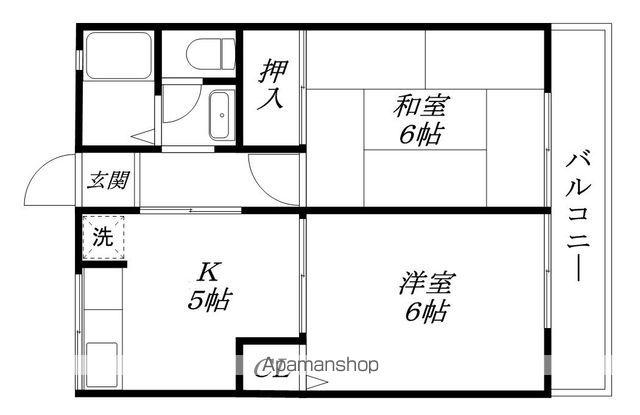 ルミエール(2K/2階)の間取り写真