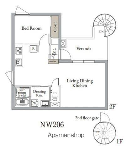 ベルメゾン中村橋ノース　ＮＷ(1LDK)の間取り写真