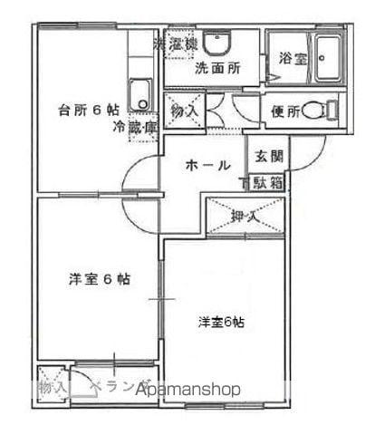 ANESIS Ⅱ(2DK/1階)の間取り写真