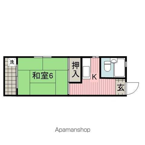 メゾン学園(1K/2階)の間取り写真