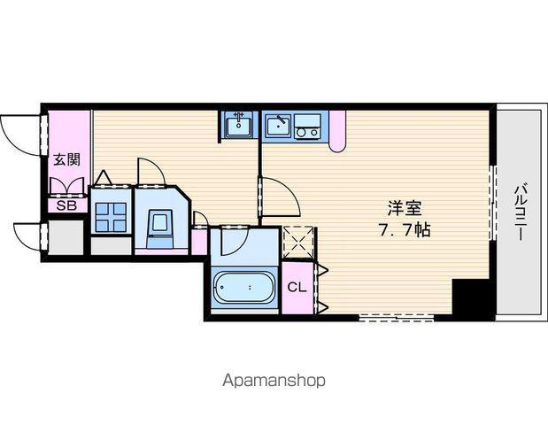 アーデン堺筋本町(1K/9階)の間取り写真