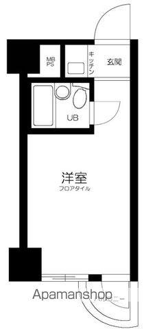 マリンロードダイヤモンドパレス(ワンルーム/10階)の間取り写真