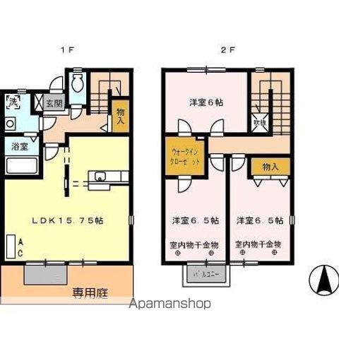 リースランド春岡ＩＩ　Ｂ(3LDK)の間取り写真
