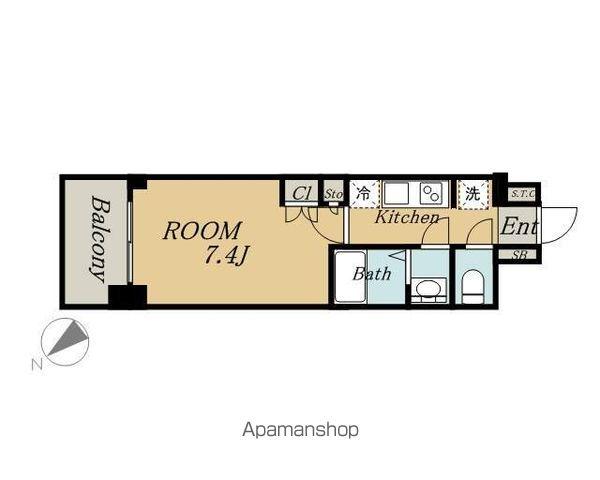 アデグランツ上前津(1K/4階)の間取り写真