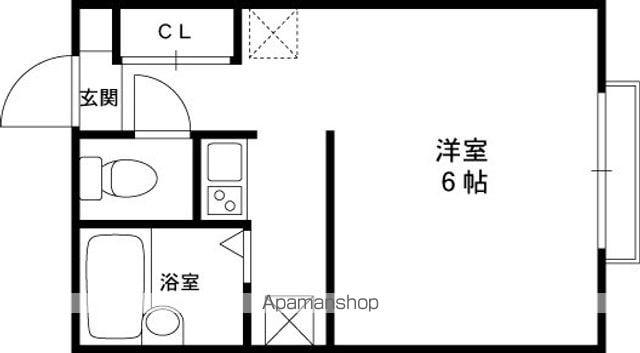 レオパレス千ーSEN-Ⅲ(1K/1階)の間取り写真