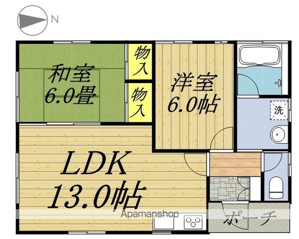 飯田線 伊那市駅 徒歩34分 1階建 築19年(2LDK)の間取り写真