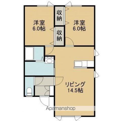 アムールドコーポⅡ(2LDK/1階)の間取り写真