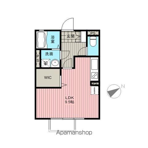 フォレストコート(ワンルーム/1階)の間取り写真