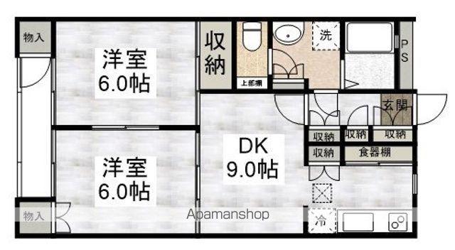リヴェールK(2DK/1階)の間取り写真