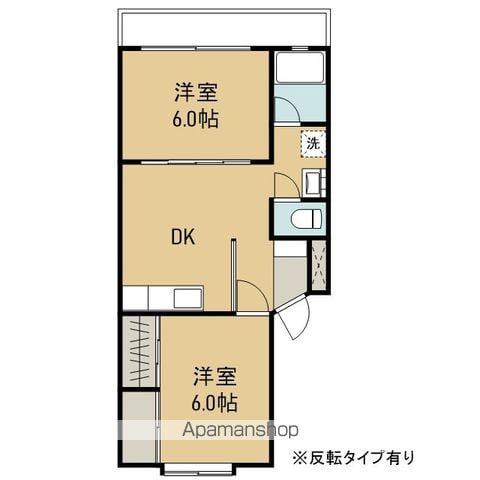 ウエストバレービレッジ(2DK/3階)の間取り写真