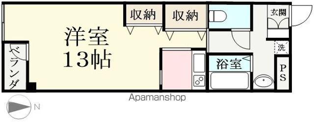 アシャール(ワンルーム/5階)の間取り写真