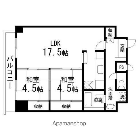 YSKコーポ卸町(2LDK/11階)の間取り写真