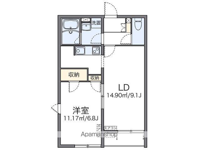 レオネクストツゥ(1LDK/2階)の間取り写真